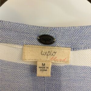 Cupio Blue and White Textured Fabric